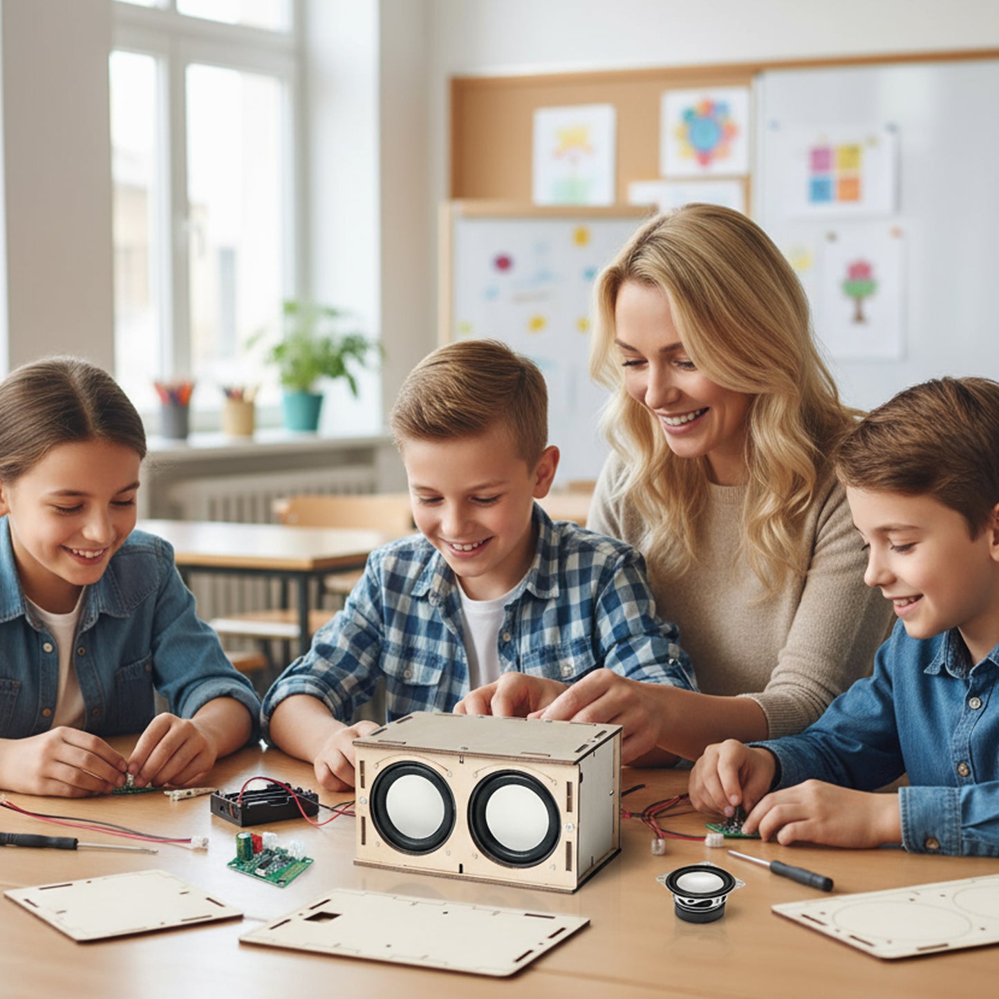 DIY Bluetooth Speaker Kit STEM Toys Wood Crafts